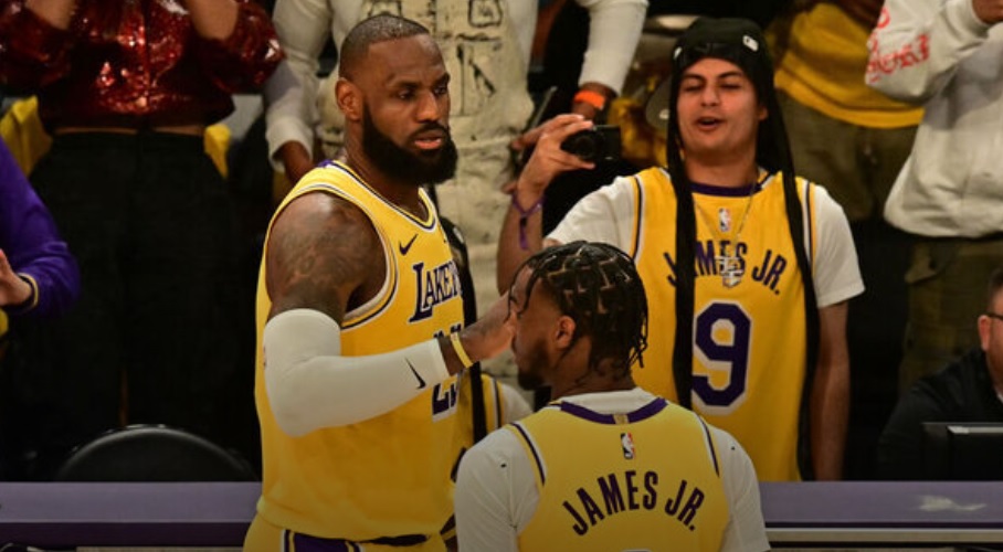 LeBron, Bronny become 1st father-son duo to play together in NBA